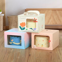 Boîte à gâteau en papier de qualité supérieure avec fenêtre transparente, emballage personnalisé