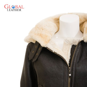 Veste <span class=keywords><strong>en</strong></span> <span class=keywords><strong>cuir</strong></span> <span class=keywords><strong>pour</strong></span> <span class=keywords><strong>femme</strong></span> avec col montant tricoté Design respirant Manches complètes et capuche - Product Image 2