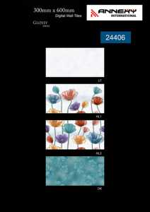 Carreaux muraux numériques au design moderne noir gris blanc 300X600mm décoration intérieure brillante de haute qualité salle de bains hôtels maison villas - Product Image 5