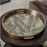 Plateaux de service décoratifs faits à la main en laiton et aluminium, finition hôtelière, pour la maison et la décoration de table