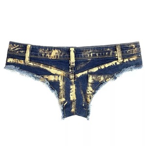 Mini pantalon en jean sexy pour femmes micro short en denim taille basse nouveau - Product Image 2