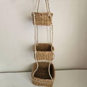 Panier à fruits en herbe de mer, petit panier en herbe de mer pour fruits, conteneur, organisateur suspendu pour la cuisine - Product Image 2