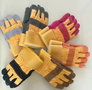 Gants de sécurité au travail en cuir de chèvre blanc bon marché pour la construction industrielle mécaniciens conducteurs soudeur - Product Image 4