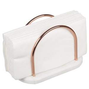 Made in India Top Notch Quality White Marble & Wrought Iron Wire Made Hotel & Restaurants Usage <b>Napkin</b> Tissue Paper <b>Holder</b> - Product Image 1