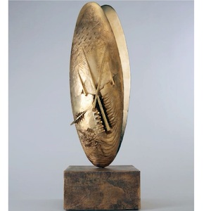 Sculpture abstraite haut de gamme en laiton et aluminium, art décoratif en métal, statue, figurine métallique pour hôtel, décoration de table à domicile - Product Image 4