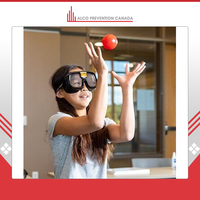 Canadá Origen Exportación Gafas borrachas de alta calidad Policarbonato Fatal Vision-Kit de campaña de gafas de simulación de conmoción cerebral