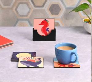 Colorful Graphic Printed <b>Coaster</b> Set <b>Heat</b> Resistant Durable Drink <b>Coasters</b> for Dining Coffee Table Modern Home Decor - Product Image 3
