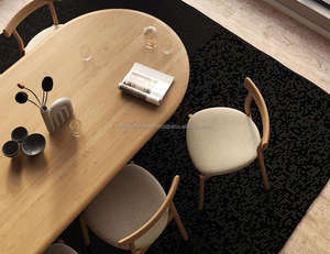 ชุดโต๊ะรับประทานอาหารทรงวงรี ดีไซน์เรียบง่ายทันสมัย ทำจากไม้เนื้อแข็งคุณภาพสูง เหมาะสำหรับบ้าน โรงแรม บ้านไร่ วิลล่า ห้องรับประทานอาหาร และห้องนั่งเล่น - Product Image 5