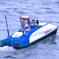 Bateau robot d'exploration électrique, véhicule de surface télécommandé, machine d'enquête aquatique sans pilote (USV), navigation autonome sans fil