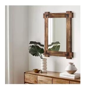 Modern <b>square</b> Wooden Wall <b>Mirrors</b> with Elegant Patterned Glass Affordable Home Decor Ideal Home Decor in Wholesale Cheap Prices - Product Image 3