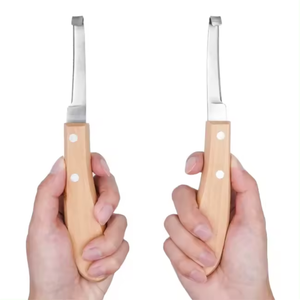 High Quality Hoof Knife with Stainless Steel Knife and Wood Handle Knives Veterinary Instrument Horse Hoofs Made in Pakistan - Product Image 3