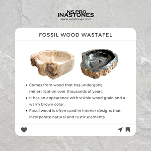 Bois pétrifié Fossile Wastafel Lavabo Esthétique Rustique Intérieur Extérieur - Product Image 2