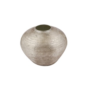 Maceta Redonda de Aluminio con Acabado Plateado, Estilo Clásico Martillado, para Plantas, Decorativa para Hogar y Jardín - Product Image 3