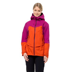 Vente chaude Veste coupe-vent zippée pour femmes Fabriqué en usine Panneau de contraste respirant Poches de capuche attachées Traitement fini - Product Image 1