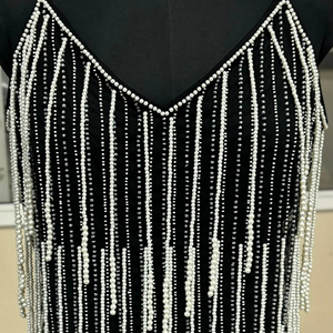 Robe sexy et sexy à paillettes Juliette et à franges ajustables - Product Image 1