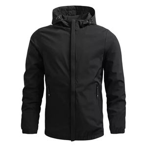 Veste coupe-vent de sport d'extérieur personnalisée avec logo OEM, veste imperméable à capuche pour homme, veste de randonnée, d'escalade et de course à pied - Product Image 2