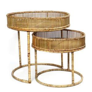 Mesa anidada hecha a mano de estilo único, tapa de Metal dorado antiguo, mesa anidada de café moderna, muebles, mesa de centro de lujo - Product Image 4