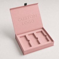 Boîte cadeau magnétique rigide rose personnalisée de luxe pour produits de soin de la peau avec insert en mousse de papier, emballage en gros, fournisseur OEM ODM