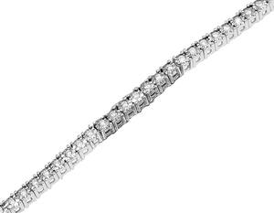 Bracelet de tennis en diamant cultivé en laboratoire de taille ronde en or rose intemporel 10K bijoux de luxe unisexe idée cadeau - Product Image 5