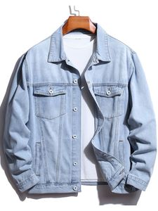 Veste bomber en denim vintage premium pour homme, respirante, chaude, écologique, vêtement d'hiver, style classique uni, confortable, réversible, 240 - Product Image 4