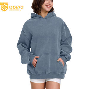 เสื้อครอปไซส์ใหญ่พิเศษสำหรับผู้หญิงเสื้อมีฮู้ดแฟชั่นผ้าฝ้าย100% สั้นโอเวอร์ไซส์สำหรับผู้หญิง - Product Image 5