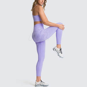 Femmes Top Fashion Respirant Solide Motif Yoga Set Plus Size-Prix de gros - Product Image 2