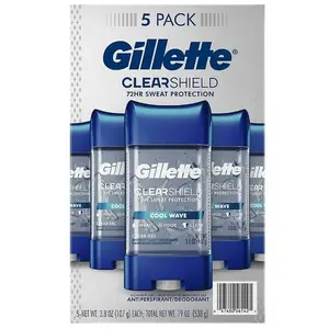 Top Quality Non Irritant 72 Hours Sweat protection Online,Gillette Clear Gel Men's Antiperspirant Deodorant Fragrance Bulk- 5 pk