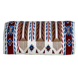 Western Show Horse Saddle Blanket Diseño de Nueva Zelanda Manta de sillín de lana hecha a mano Top Wool Saddle Pad Size - Product Image 1