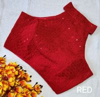 Blouse brodée prête à porter, entièrement cousue, pour fêtes et mariages, style fantaisie sans manches, tendance Bollywood