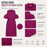 Robe plissée sur mesure, vêtements pour femmes, fabricant OEM, fournisseur de mode à marque privée pour les marques de boutiques, production en petites séries