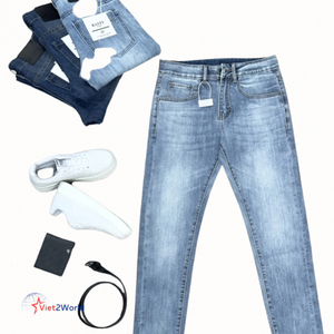 Manufacturer Custom <b>High</b> Quality Denim Spandex/Cotton Casual Mid Wash Harem <b>Jeans</b> ODM Mid <b>Waist</b> <b>Men</b> Youth Black - Product Image 3