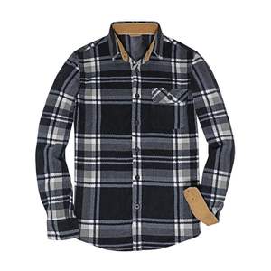Vintage Style <b>Men</b> Flannel <b>Shirt</b> Fleece Lined Plaid Pattern Casual Button Up <b>Shirt</b> Long Sleeve <b>Winter</b> Thermal <b>Shirt</b> - Product Image 5