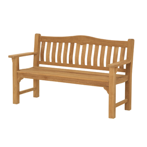 Hoteles Patio Muebles de comedor RAFFLES 150 CM Bancos de patio de madera de teca clásica Natural Durable Uso al aire libre - Product Image 1