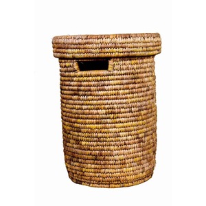 Panier à linge artisanal en jonc de mer 2026, fabriqué au Bangladesh, écologique et au design simple. - Product Image 6