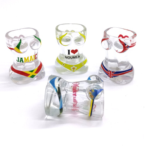 Vente en gros logo personnalisé J'aime la Grèce Pays Drapeau Bikini Verre à liqueur Souvenir Grèce Verres à liqueur - Product Image 3