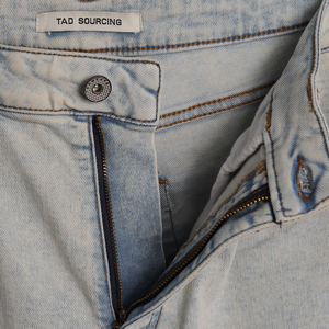 Light Wash Enzyme Wash Mid Loose Cotton Blend Denim <b>Jeans</b> Men's Casual Pants Washable Spring Summer Autumn Everyday Wear ODM - Product Image 4