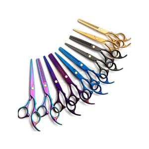 Tijeras de Peluquería Profesionales para Salón, Tijeras de Entresacar de Acero Inoxidable para Diestros, Suministros para Salón de Belleza - Product Image 1