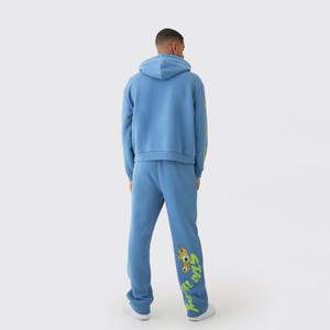 ชุดวอร์มทรงหลวมสำหรับผู้ชายชุดวอร์มผ้าฝ้ายโพลีเอสเตอร์คุณภาพสูงใส่สบายโอเวอร์ไซส์พิมพ์ลายพัฟ - Product Image 4