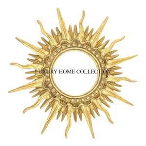Marco de espejo de pared de Metal antiguo con reflejos de bronce sutiles bellamente detallados para uso decorativo clásico - Product Image 6