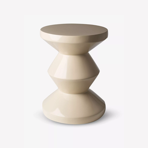 Magnifique tabouret d'intérieur laqué Zig Zag tabouret d'assise brillant laqué coloré charismatique pour la maison - Product Image 1
