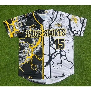 Camiseta de béisbol personalizada de fábrica, uniforme de secado rápido, uniformes de béisbol baratos, camiseta de impresión personalizada para exteriores, camiseta de béisbol - Product Image 1
