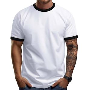Camiseta lisa y barata para hombre, camiseta de manga corta con diseño personalizado y cuello redondo, ropa informal, camiseta para hombre - Product Image 4