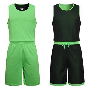 Ensembles de maillots de basket-ball double face pour hommes et enfants, uniformes, kits sportifs, vêtements de sport réversibles pour femmes et jeunes, nom et numéro personnalisés pour l'équipe - Product Image 3