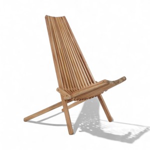 Natural Teak Garden Furniture <b>Recliner</b> Outdoor <b>Folding</b> Lounge <b>Chair</b> for Patio or Beach Wood Relax Seat for Park Hotel Patio - Product Image 5