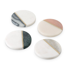 Antique Design Round Shape <b>Marble</b> Coaster Good Quality Customized Logo Available Coaster at lowest Price - Product Image 6