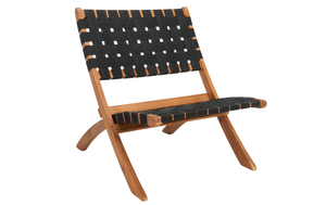 Ensemble salon d'extérieur moderne 5 pièces avec sangles noires Meubles de conversation pour patio - Product Image 5