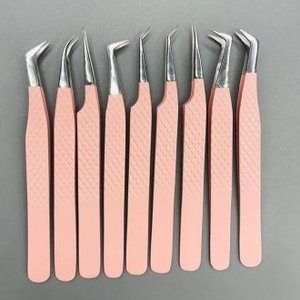 แหนบต่อขนตาแต่งหน้าทำจากสแตนเลสแหนบขนตาปลอมแบบปลายแหลม - Product Image 4