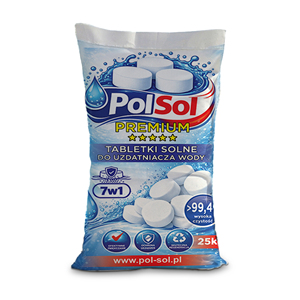 Tablettes de sel PolSol Premium 25 kg |   Adoucisseur d'eau |   NaCl à 99,9 % de pureté - Product Image 1