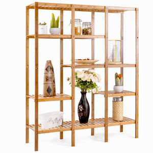 Estante Decorativo de Madera de Bambú BFKS021 115x32x140cm, Estantes de Pared y Exhibición - Product Image 1