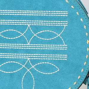 Monedero de cantimplora para mujer de cuero de ante personalizado bohemio de alta calidad, cierre de cremallera con flecos cosidos occidentales, viaje diario portátil - Product Image 2